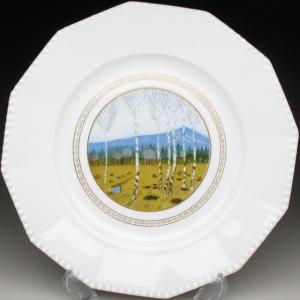 ニンフェンブルク 黒地花束絵 カップ＆ソーサー 6客セット