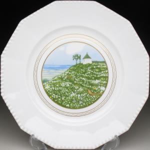 ニンフェンブルク ルドルフ・ジーク作品 風景絵 早春の白樺 プレート