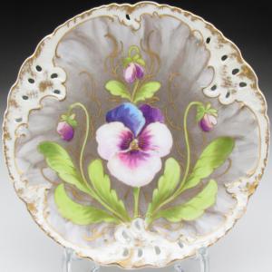 オールドノリタケ オレンジ色地金盛り花文 スクエアボウル 23cm オールドノリタケ オレンジ色地金盛り花文 スクエアボウル 23cm