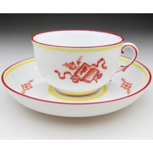 ニンフェンブルク 黒地花束絵 カップ＆ソーサー 6客セット