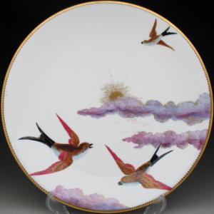 オールドノリタケ ジュール 盛り上風景絵 ボウル ノリタケ オールドノリタケ 金盛りエナメルジュール湖畔風景絵 ボウル