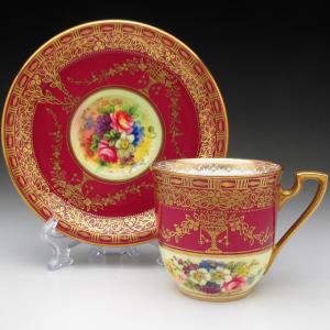 ROYAL WORCESTER ロイヤルウースター 金彩ジュール枝文 カップ
