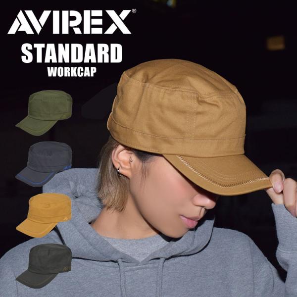 ワークキャップ メンズ アビレックス 深め ブランド シンプル AVIREX 57cm 58cm 5...