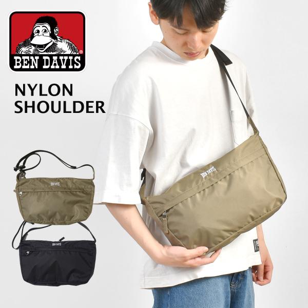 BEN DAVIS ショルダーバッグ レディース メンズ 斜めがけ 大人 軽量 ナイロン 横型 スリ...