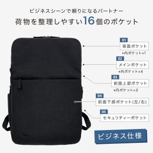 ビジネスリュック メンズ 薄型 大容量 撥水 ...の詳細画像1