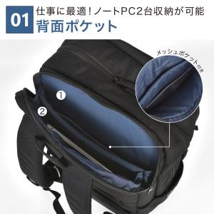 ビジネスリュック メンズ 薄型 大容量 撥水 ...の詳細画像2