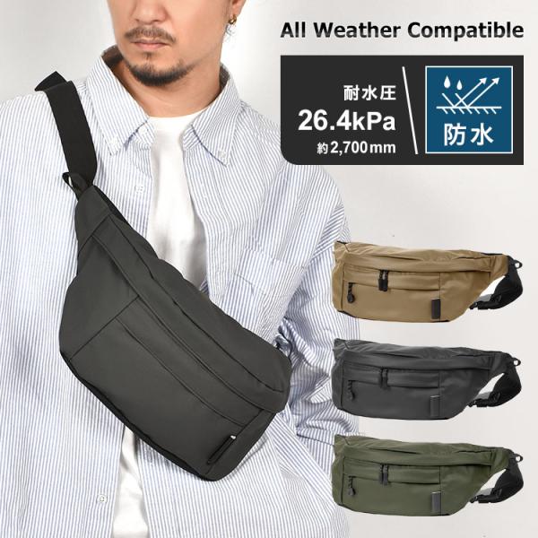ウエストバッグ メンズ 防水 アウトドア ボディバッグ ショルダーバッグ ウエストポーチ リフレクタ...