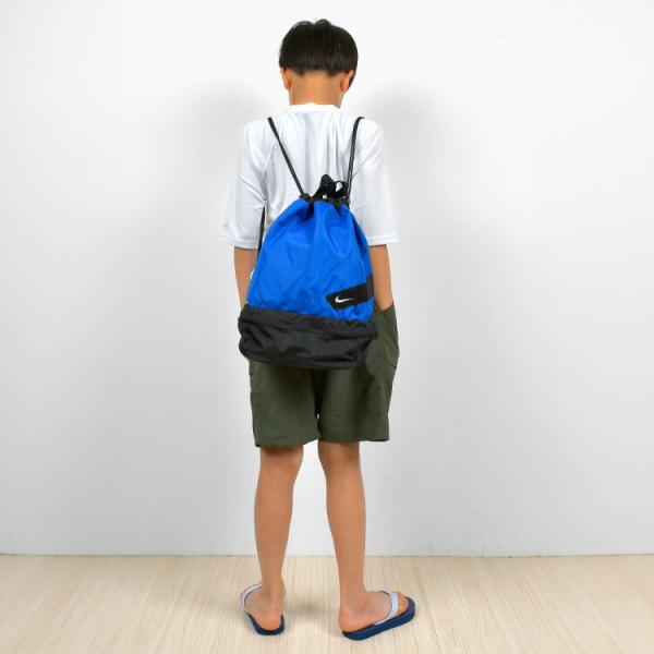 プールバッグ NIKE ナップサック 2ルーム 1994021 010 ブルー 青 14L キッズ ...