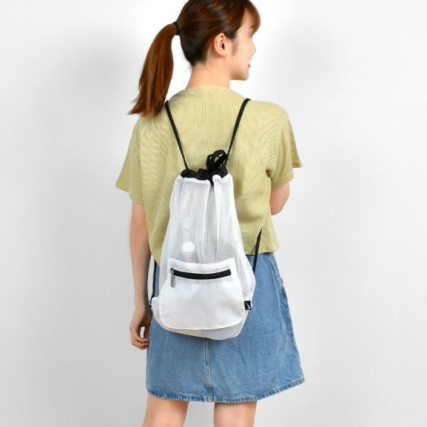 プールバッグ NIKE ナップサック メッシュ 1994026 001 白 ホワイト 10L キッズ...