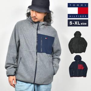 TOMMY HILFIGER フリース ジャケット フード付き トミー ヒルフィガー 