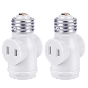 DiCUNO 1灯2差ソケット E26用ソケット+コンセント2口 白