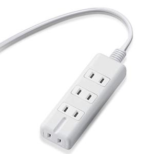 エレコム 電源タップ マグネット 5m 4個口(内3ピン1) ホワイト