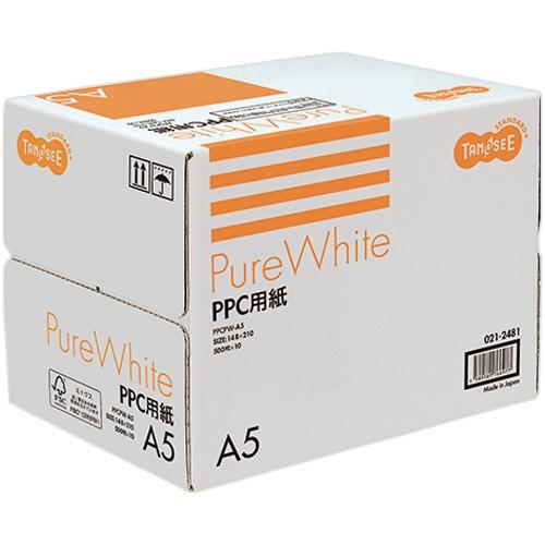 価格と品質の安定 人気の 国産 高白色コピー用紙タイプＰｕｒｅＷｈｉｔｅ　Ａ５判５，０００枚/箱