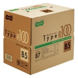 再生紙  コピー用紙  タイプＲ１００  Ｂ5判  １箱５００枚×５冊2,500枚