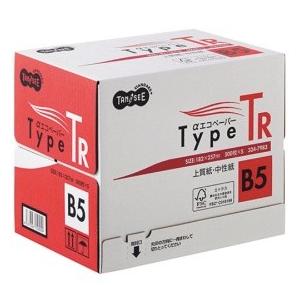 品質の安定した 国産 高白色 コピー用紙 タイプTR B５判 １箱 ５００枚×５冊