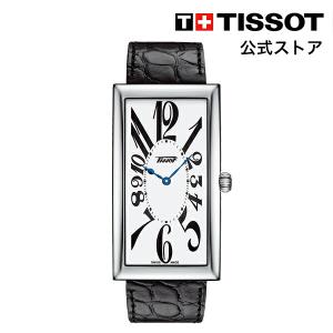 日本限定 ティソ 公式 ユニセックス 腕時計 TISSOT ヘリテージ バナナ クォーツ ホワイト文字盤 レザー  T1175091601200