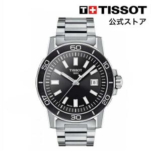 メンズ TISSOT 腕時計 スーパースポーツ T1256101105100 ブラック文字盤