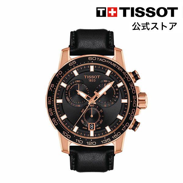 ティソ 公式 メンズ 腕時計 TISSOT スーパースポーツ クロノクォーツ ブラック文字盤 レザー...