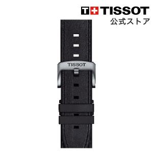 倍倍ストア ティソ 公式 腕時計ベルト TISSOT ブラック レザー ストラップ 23MM T852047779