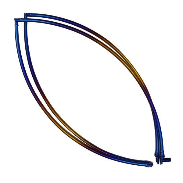 四つ折り チタン 80cm 玉枠 φ10ｍｍ中空パイプ ウルトラライト 500g 縦横折りで自由に開...