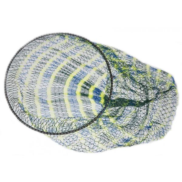 チタン ワンピース 玉枠 直径90cm玉枠＋PE20号手編みタモ網 3番色セット 緑 黄 青色の配色