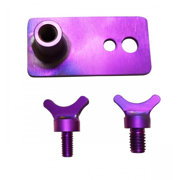 64チタン アンカーピトン固定具＋1/2インチ螺旋＋3/8インチ螺旋 3点セット  紫色陽極酸化 K...