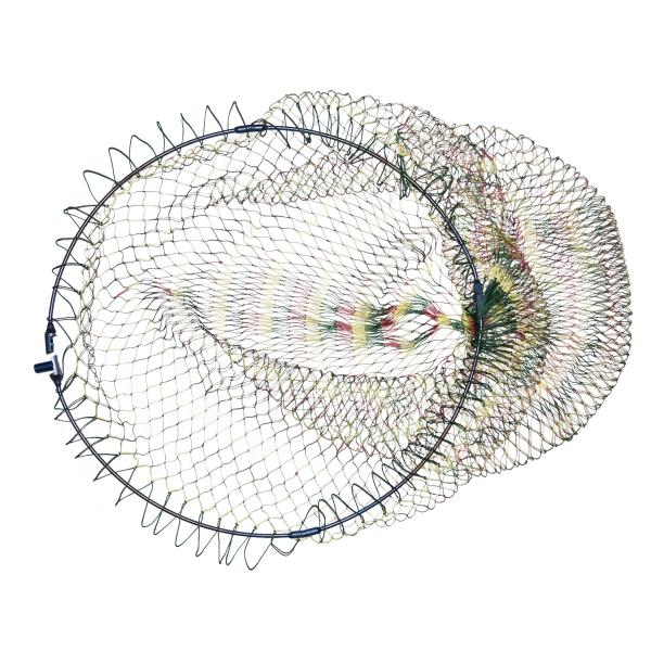 四つ折り 64チタン 40cm 玉枠+PE10号 カラフル柄 手編み網セット  陽極酸化で虹色の輝き...