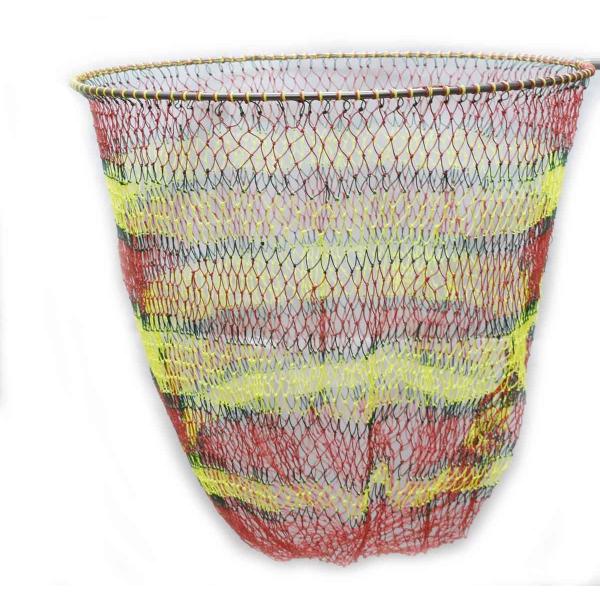 チタン ワンピース 玉枠 直径80cm玉枠＋PE20号 手編みカラフル柄 タモ網 6番柄セット 赤 ...