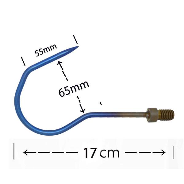 64チタン 中型 三角錐 ギャフ 陽極酸化で虹色の輝き