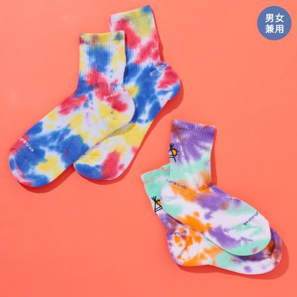 go slow caravan 刺繍タイダイクウォーターソックス【WEB限定】 ／ 22-25cm ...