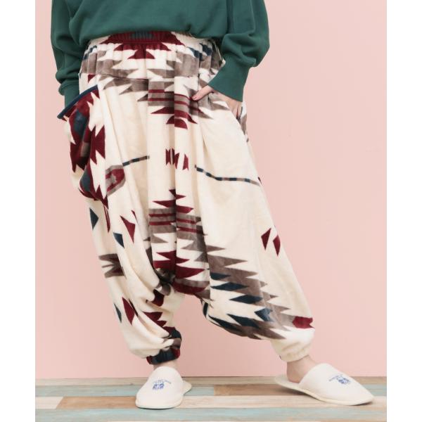 Amina ノマディサルエルパンツ ／ ルームウェア ボア ルームパンツ 部屋着 ワンマイルウェア ...