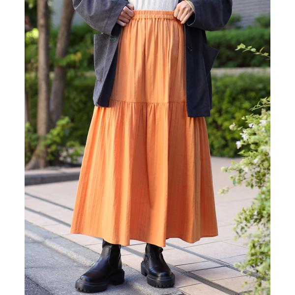 カラミティアードスカート(大きいサイズ) ／ ボトムス ロングスカート レディース 春 夏 3L 1...