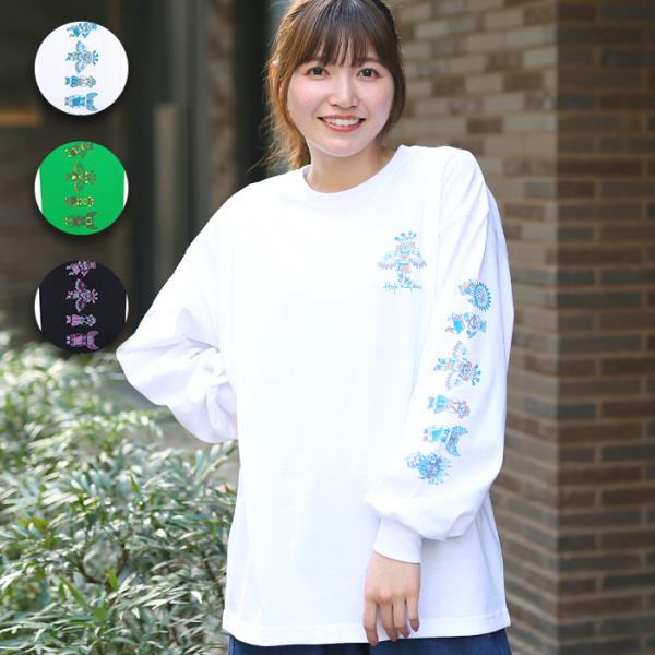 カッチーナズプリントロングTシャツ ／ トップス カットソー プルオーバー レディース 春 秋 冬 ...