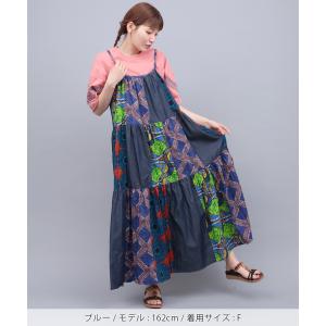 アフリカンパッチキャミソールワンピース / ワ...の詳細画像3