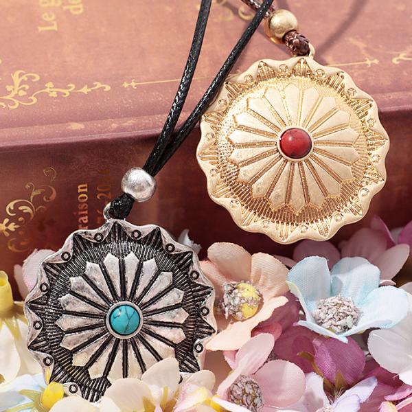 ネックレス 首飾り ペンダント アクセサリー レディース メンズ 男女兼用 ユニセックス コンチョ ...