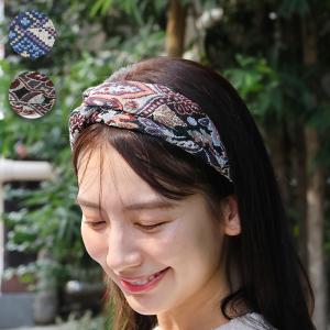 チチカカ（TITICACA） インド刺繍リボンツイストヘアバンド【WEB限定