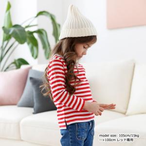 ボーダーtシャツ キッズ 子供服 ロンT ボー...の詳細画像2