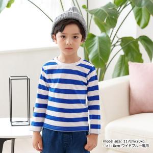 ボーダーtシャツ キッズ 子供服 ロンT ボー...の詳細画像4