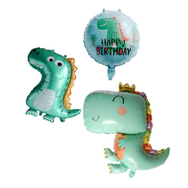 3 個の恐竜風船 誕生日飾り付け, 可愛くて大きな恐竜風船 パーティー飾り アルミふうせん お祝い ...