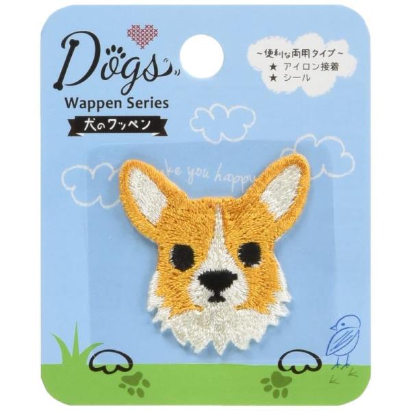 稲垣服飾 ドッグス シールワッペン コーギー シール・アイロン接着 両用 DOG009