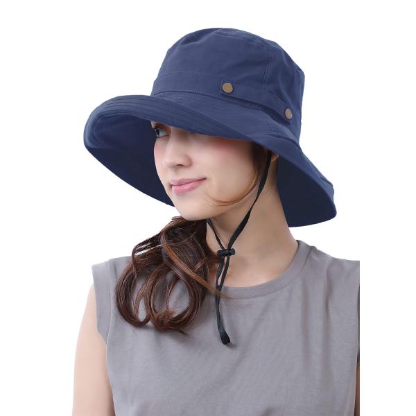 TRAX SHOP 5色 TGY-032 ＵＶカット あごひも付き 帽子 レディース 折りたたみ 自...