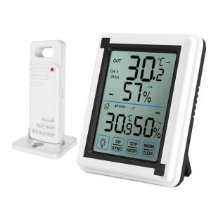 ORIA デジタル温湿度計 外気温度計 温度湿度計 ワイヤレス 室外 室内 一つセンサー 高精度 LCD大画面 バックライト機能 付き置き掛｜tjd-shop
