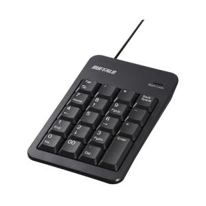 バッファロー BUFFALO 有線テンキーボードTabキーUSBハブ付き ブラック BSTKH100BK｜tjd-shop