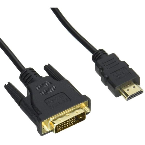 変換名人 DVI-D(24+1ピン) - HDMI(A)変換接続ケーブル オス - オス 1.8m ...