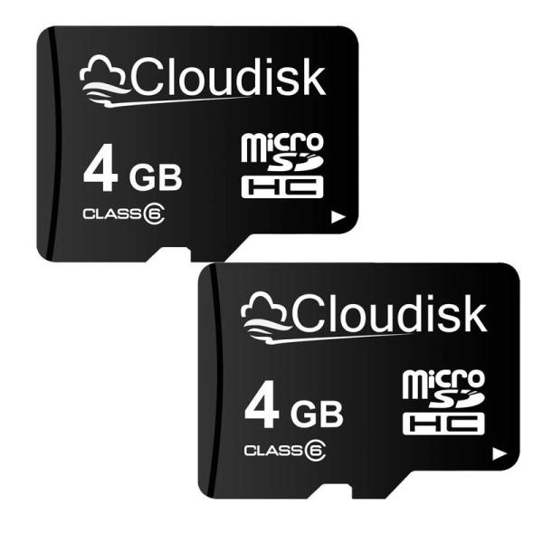 Cloudisk 2パック マイクロSDカード MicroSDカード メモリーカード (4GB)
