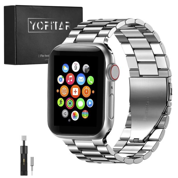 YOFITAR Apple Watch 用バンド ステンレス製 49mm/45mm/44mm/42m...