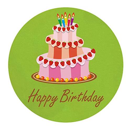 ケーキがおしゃれな お誕生日シール（40枚入）10枚入×4シートk-018バースデーケーキギフトシー...