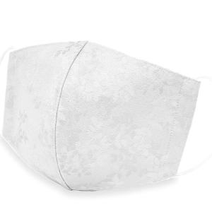 nishijin mask 西陣織マスク マスク 日本製 洗える 個包装 吸湿 速乾 立体構造 快適 高級 オシャレ 白 シルバー Ivy｜tjd-shop