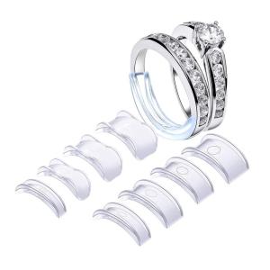 指輪 サイズ調節 8枚 8種のサイズ リングアジャスター リングストッパー 透明 目に見えないリングサイズアジャスター ルーズリング用 (8