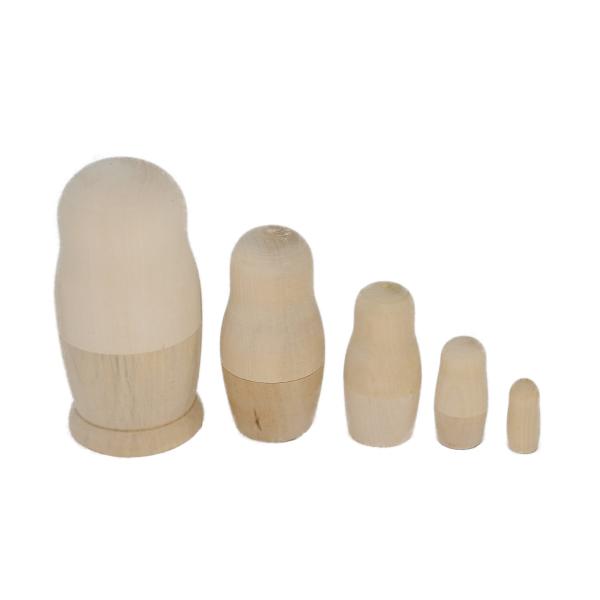 白木マトリョーシカ 5個組 11cm ロシア製